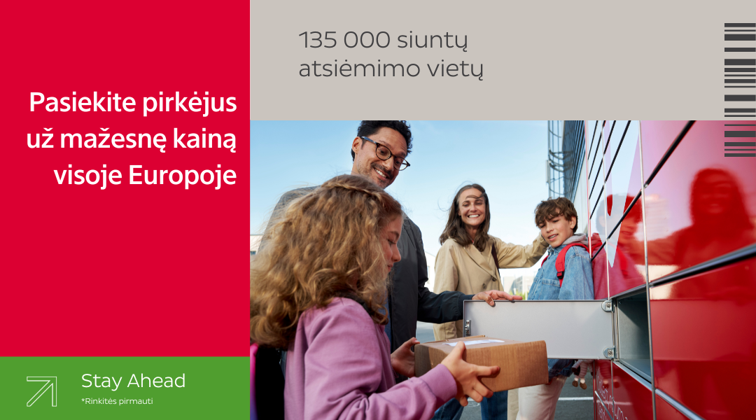 Pasiekite pirkėjus už mažesnę kainą visoje Europoje