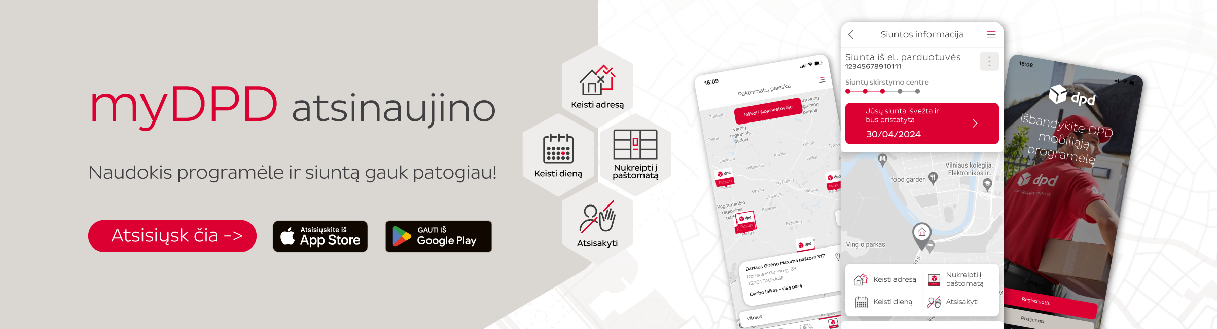 myDPD mobilioji programėlė atsinaujino