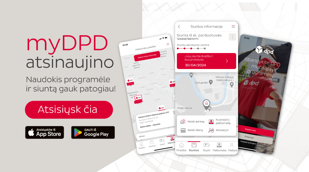 myDPD mobilioji programėlė atsinaujino