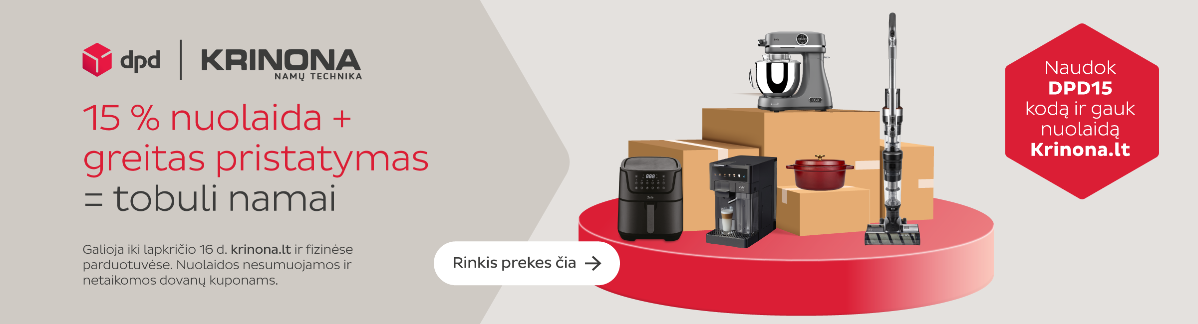 Krinona.lt nuolaidos kodas DPD15
