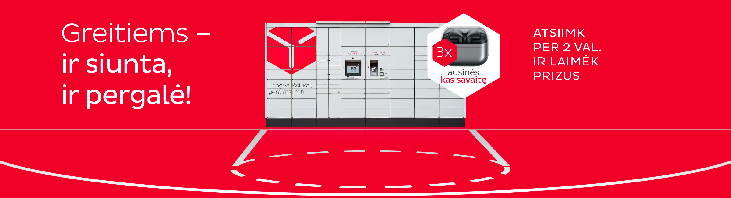 Atsiimk per 2 val. ir laimėk