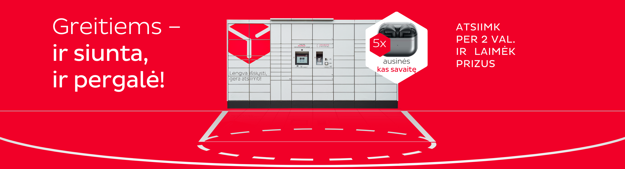 Atsiimk per 2 val. ir laimėk